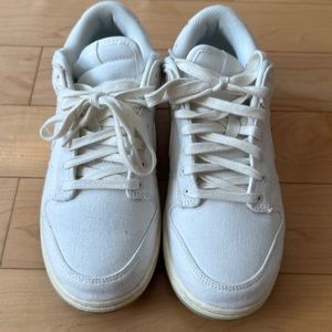 White and cream low Nikes